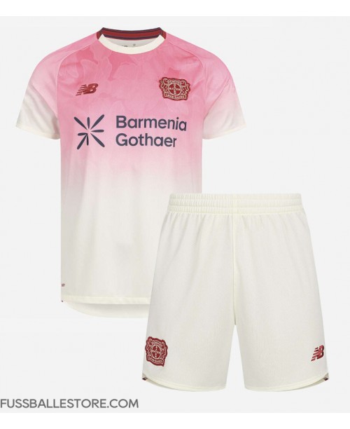 Günstige Bayer Leverkusen Exequiel Palacios #25 Auswärts Trikotsatzt Kinder 2025-26 Kurzarm (+ Kurze Hosen)